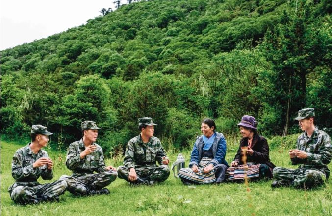 薪火相传画团结|卓嘎、央宗：守护神圣国土 建设幸福家园 同心筑梦 第2张
